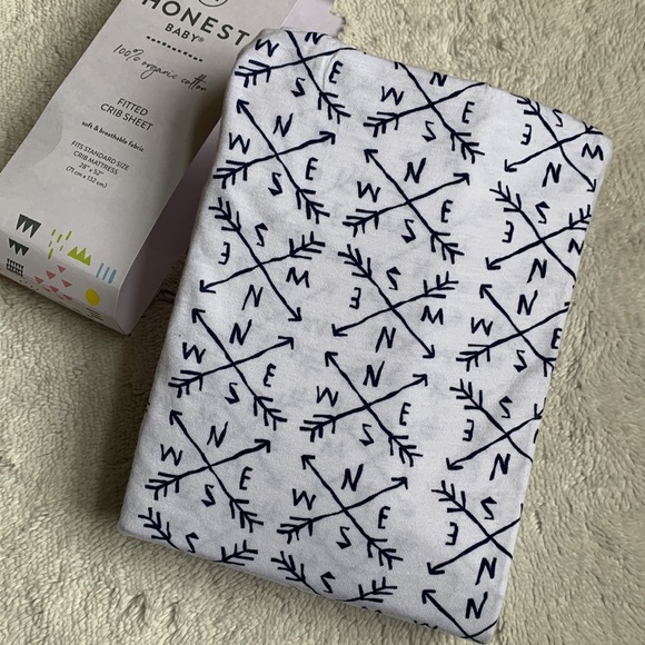 The Honest Company Other - Honest Baby 100% Cotton Fitted Crib Sheet NWT Compass